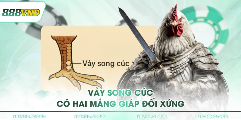 Vảy Song Cúc có hai mảng giáp đối xứng